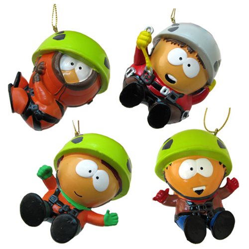 South Park Climber Gear Blow Mold Figural Ornament Set